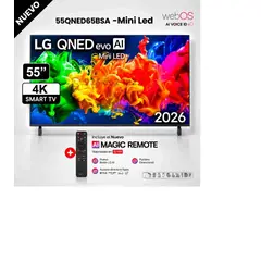 LG - Televisor 55 LG QNED 4K MiniLED QNED65BSA WebOs