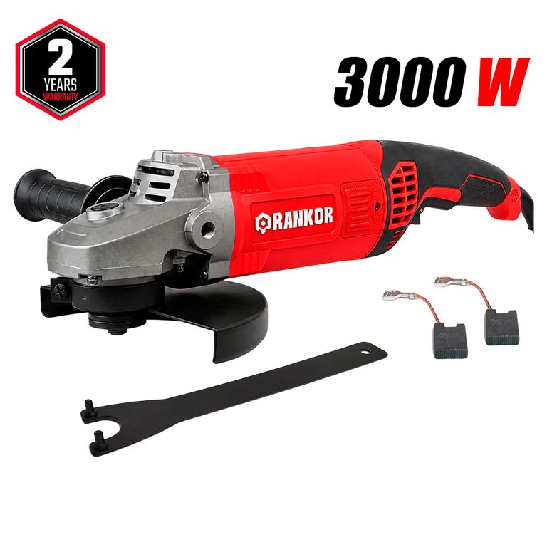 Amoladora Esmeril Angular Industrial 9 '' Rankor RAG300001 3000W 6000rpm