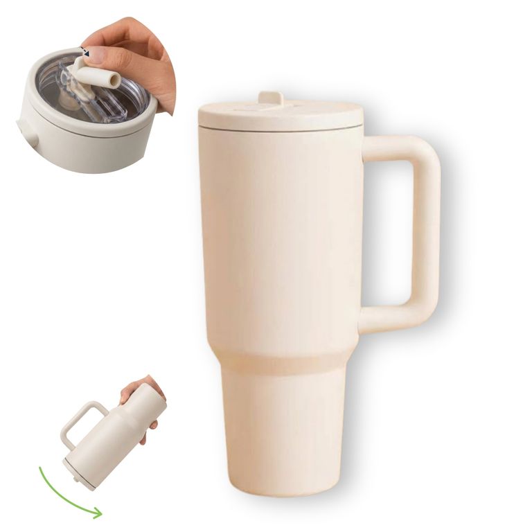 Vaso Tomatodo Térmico 1200 ml con Sorbete Paris Blanco