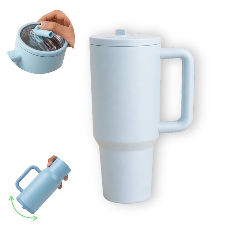 Vaso Tomatodo Térmico 1200 ml con Sorbete Paris Celeste