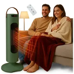 GENERICO - Calefactor Eléctrico grande calentador de aire Estufa portatil 55cm 2000w