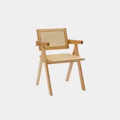 NIHM - SILLA COMEDOR SANDAMA DM MADERA & RATTAN NATURAL