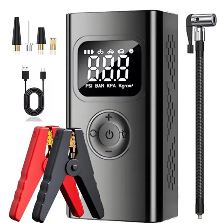 ARRANCADOR DE AUTO E INFLADOR 5 EN UNO PORTATIL