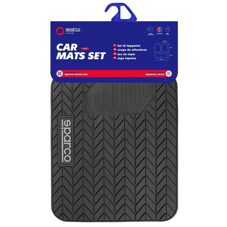Piso Alfombra Sparco Auto Camioneta Spf501bk
