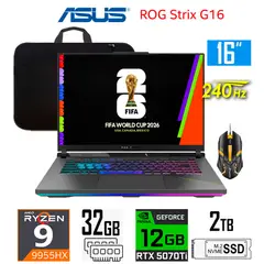 ASUS - Laptop Asus Rog Strix G16 16″ 2.5K 240Hz Ryzen 9-9955HX Nvidia 12gb RTX5070ti 32gb Ram 2tb Ssd
