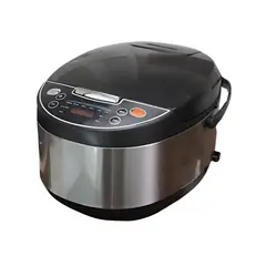 PREMIUM - Olla Arrocera Multifuncion Antiadherente Acero Inoxidable 5l Plateado
