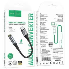 HOCO - Adaptador de Audio Digital Hoco LS36  USB-C a Jack 3.5mm Hembra  DAC Integrado  Hi-Fi