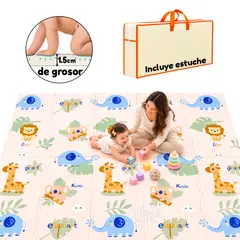 Baby - Alfombra de Juegos GRUESA para Bebés y Niños Plegable y Reversible D1
