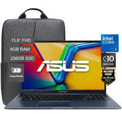 ASUS - Laptop Asus Vivobook Core 5 8GB RAM 256GB SSD 15.6FHD Win11 + Mochila + Mouse