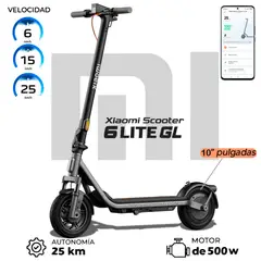 XIAOMI - Scooter Electrico Xiaomi 6 Lite 25km/h, 500W, 25km.
