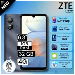 ZTE - Celular ZTE L220 6.56"  Pulg. 1GB RAM 32GB Android 12 - Azul
