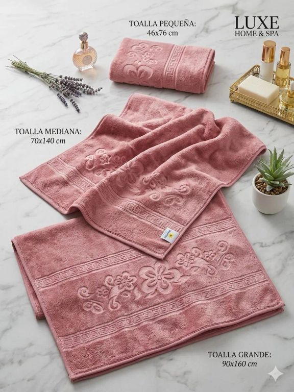 SET DE 3 TOALLAS DE BAÑO PREMIUN SUPER ABSERBENTES