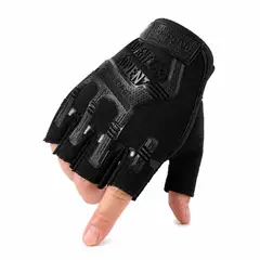 GENERICO - Guantes Táctical Para Moto Outdoor Adventure Antideslizantes Protección PVC - Negro - M