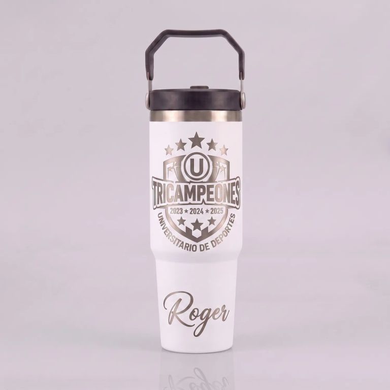 Termo Tomatodo Flip Universitario 2 Personalizado 900Ml Blanco