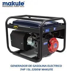 MAKUTE - GENERADOR DE GASOLINA ELECTRICO 7HP 15L 2200W MAKUTE
