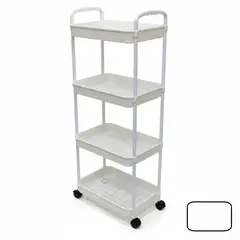GENERICO - Carrito Organizador 4 niveles con Ruedas Blanco