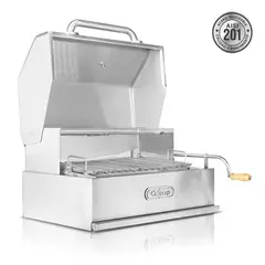 GRILLCORP - Parrilla Argentina con tapa Mediana Empotrable Inoxidable AISI 201 70cm x 45cm