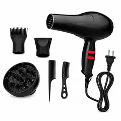 GENERICO - Secadora de Cabello 80173 Profesional 6000W 5 en 1 con Difusor Aire Frío y Caliente