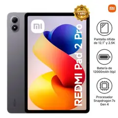 XIAOMI - Tablet Xiaomi Redmi Pad 2 Pro 12.1" 2.5K, WiFi, 6GB, 128GB, HyperOS 2.0 con Android 15, Gris oscuro.