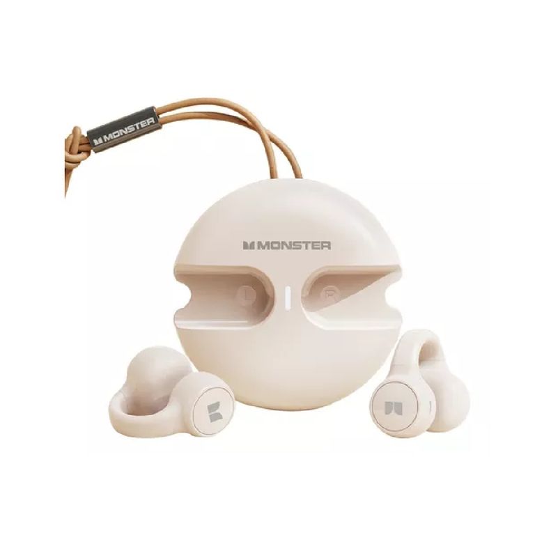 Audífonos Inalámbricos Gamer Tipo Clip Monster XKT21 Beige
