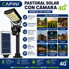 CAFINI - Pastoral Solar con Cámara de Seguridad Integrada 4G CN-CA1091