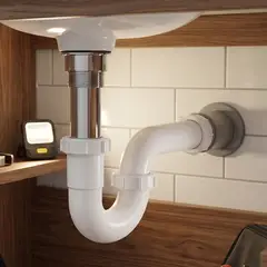 JAMECO - Trampa Plástica para Lavatorio y Lavadero con Adaptador