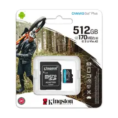 KINGSTON - Microsdxc Kingston Canvas Go Plus Sdcg3 512 Gb 170 Mb/s