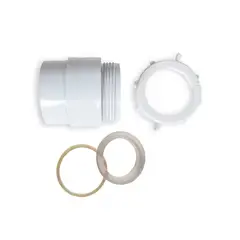 JAMECO - Adaptador PVC 1 1/2" con Contratuerca y Empaquetaduras 1 1/2" y 1 1/4"
