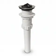 JAMECO - Desagüe sin Rebose de 1 1/4" x 9" de Plástico y Acero Inoxidable con Tapón