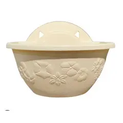 PLASTIMACETA - MACETA DE PARED DE PLASTICO MODELO BAJORRELIEVE PERLA 27CM