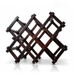START FG - Vinera Montevideo de Madera de Pino Plegable para 10 Botellas Color Marrón