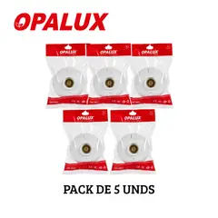 OPALUX - Wall Socket E27 Oval Blanco Opalux - Pack de 5 unds