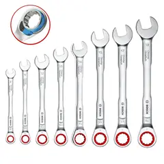 Bosch - Llaves combinadas Ratchet (8-19mm) 8 unidades 1600A03AG5 BOSCH