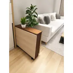 GENERICO - MESA PLEGABLE MULTIUSOS CON ESPACIO PARA ALMACENAJE