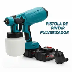 GENERICO - Pistola De Pintar Inalámbrica Doble Batería 48V Compresor Pulverizador de Pintura