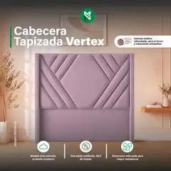 MUEBLES MACRUMO - Cabecera Tapizada Vertex - Queen - Rosado