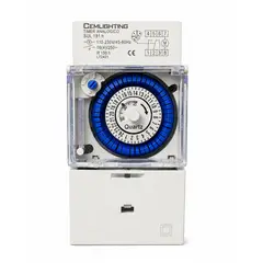 CEMLIGHTING - Timer Analógico Programable 16A para Riel DIN Temporizador Mecánico