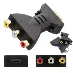 GENERICO - Para HD TV BOX HD 1080P RCA AV a HDMI, convertidor adaptador compuesto compatible AV2HDMI