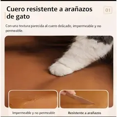 GENERICO - Silla Mecedora Ergonómica Tapizada Diseño Moderno y Confortable Color Naranja Oscuro