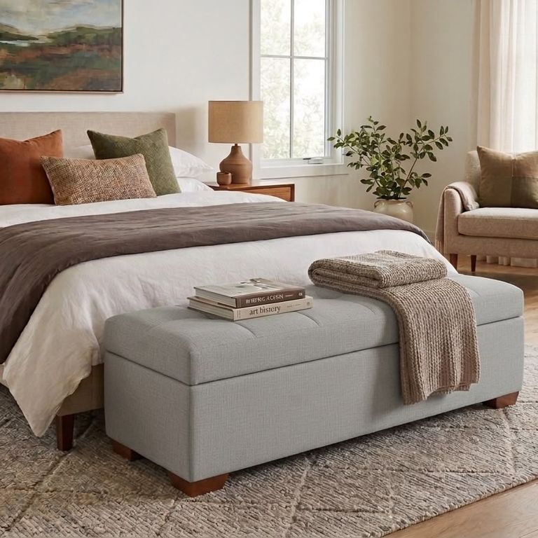 Baúl Ardeco Mavisac Plaza King Tela Aterciopelada - Plata