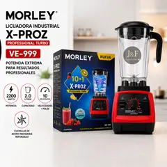 MORLEY - LICUADORA PROFESIONAL MORLEY VE-999 X-PROZ 2200W VASO 2L 10 VELOCIDADES CON FUNCION PULSO