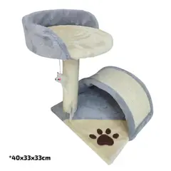 GEN - GIMNASIO RASCADOR DE GATO 2 NIVELES 40 X 33 X 33 CM