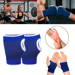 GENERICO - Guantes Muñequera Azul Deportivo Protector de Pesas Gym Crossfit