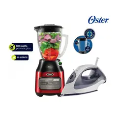 OSTER - Combo Licuadora BLSTPEG-CRT 1.5 Litros + Plancha A Vapor Oster