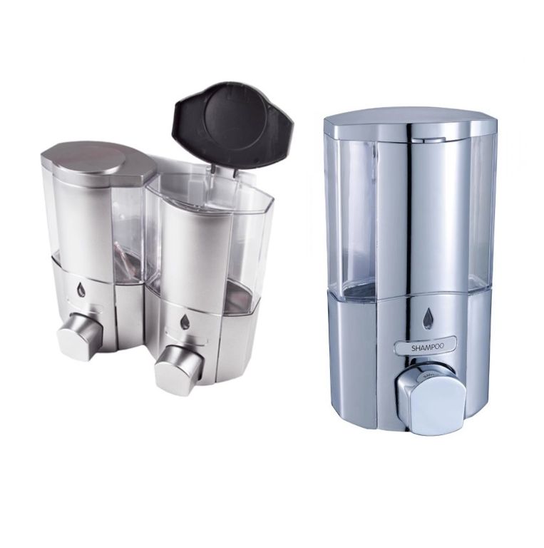 Dispensador Plateado De Jabon Líquido 400 Ml Pvc