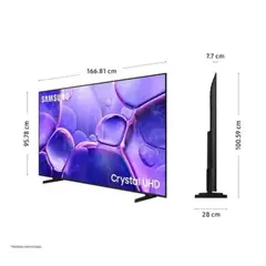SAMSUNG - Televisor Samsung 75" UN75U8000FGXPE Crystal UHD Tizen 8.0 Negro