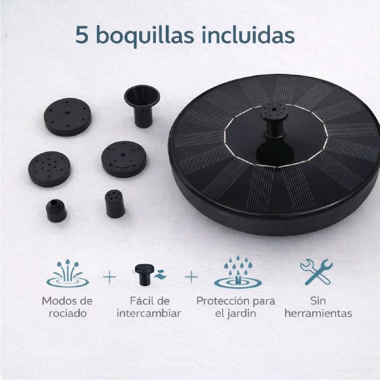 Fuente Solar Decorativo Flotante Para Estanques Y Piscinas ideal para Jardines