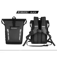 MOTOWOLF - MOCHILA IMPERMEABLE 20 LITROS MOTOWOLF MDL0716 NEGRO