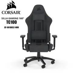 CORSAIR - SILLA GAMING CORSAIR TC100 RELAXED TELA GRIS NEGRO CF-9010052-WW