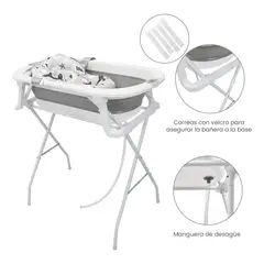 Priori - Bañera Para Bebé Plegable Priori Stand Gris
